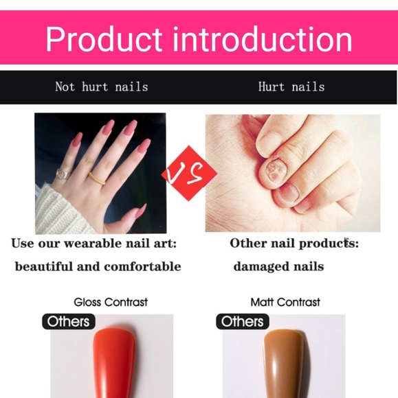 New boutique gel glue tab Ombre Press on Nails set - Picture 11 of 14